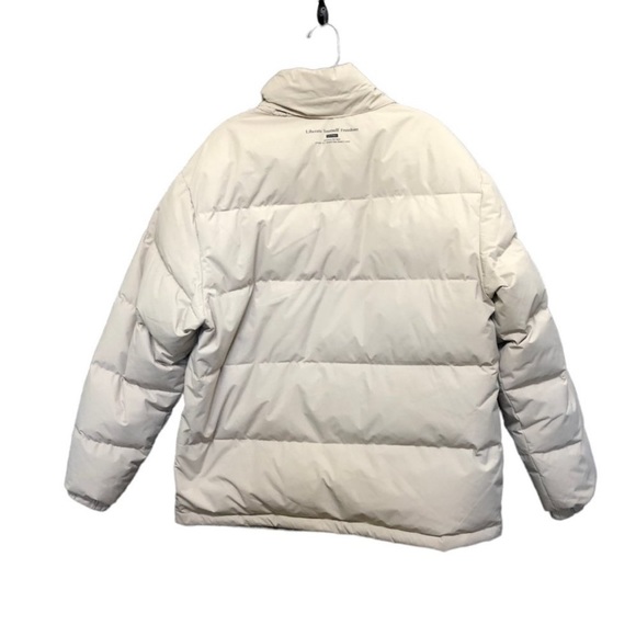 SPAO 1/4 Zip Popover Tan Duck Down Puffy Jacket Size L - Picture 6 of 8